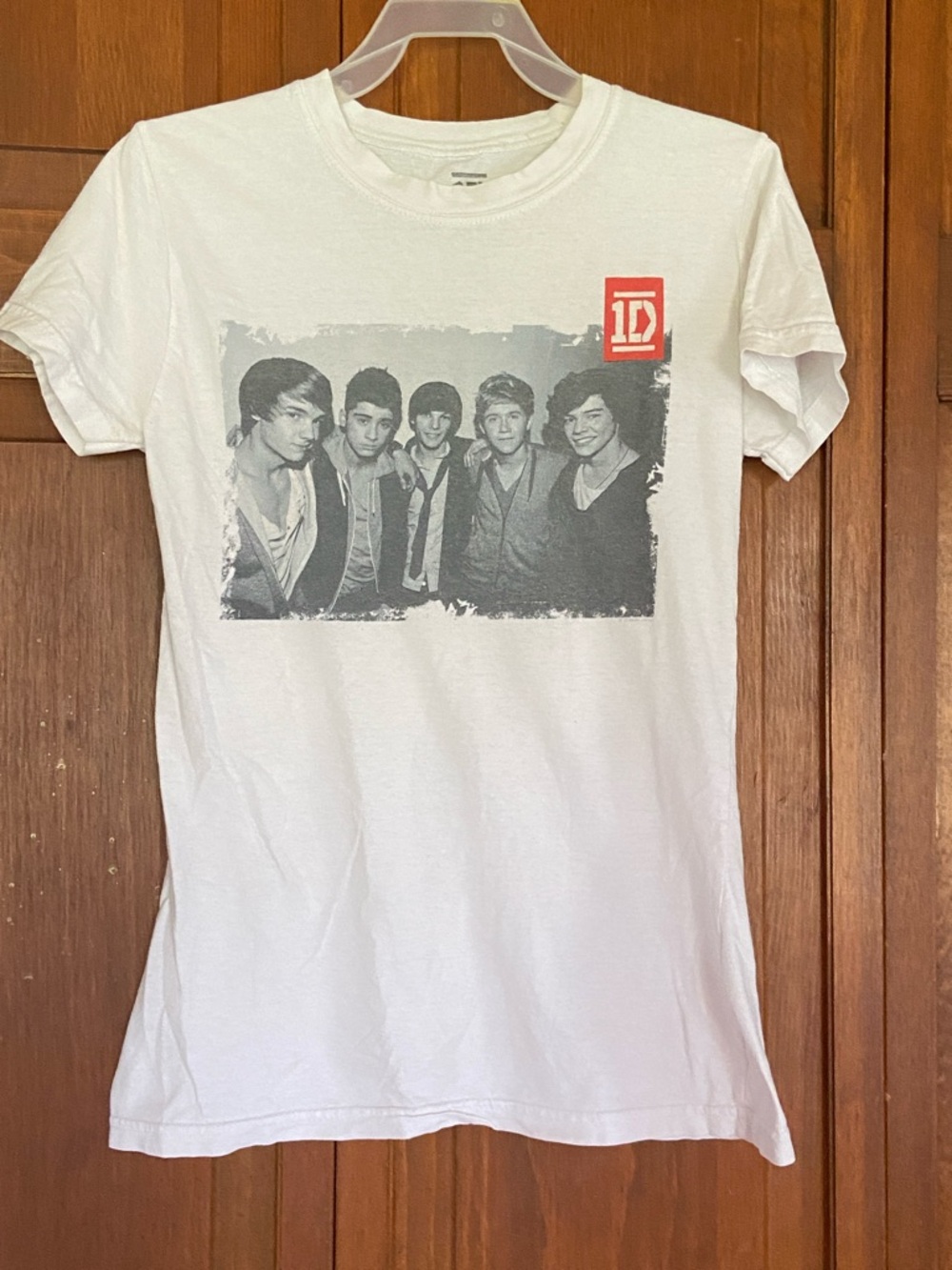 1D White 1 Direction Graphic Tee with Red Logo